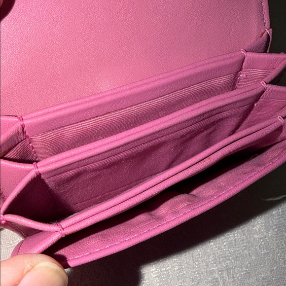 Coach Barrbie Pink Leather Trifold Wallet - Picture 3 of 4